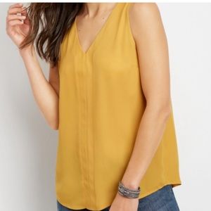 Mustard dressy tank XL